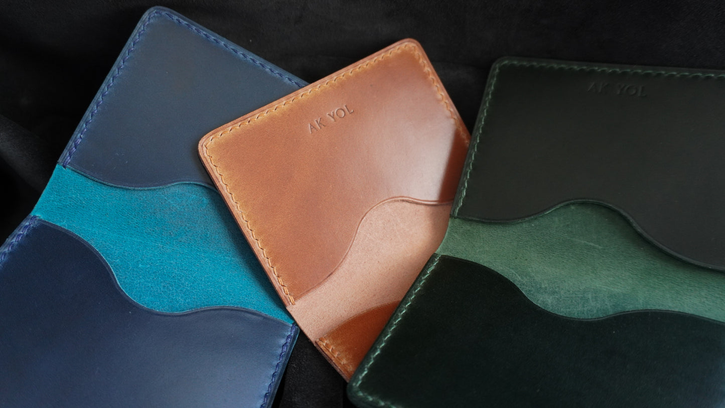 Porte-cartes en cuir Shell Cordovan