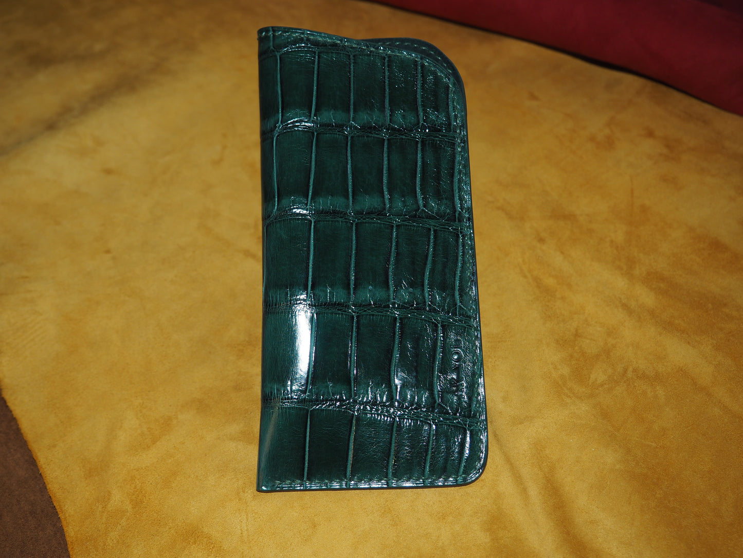 Étui à lunettes vert