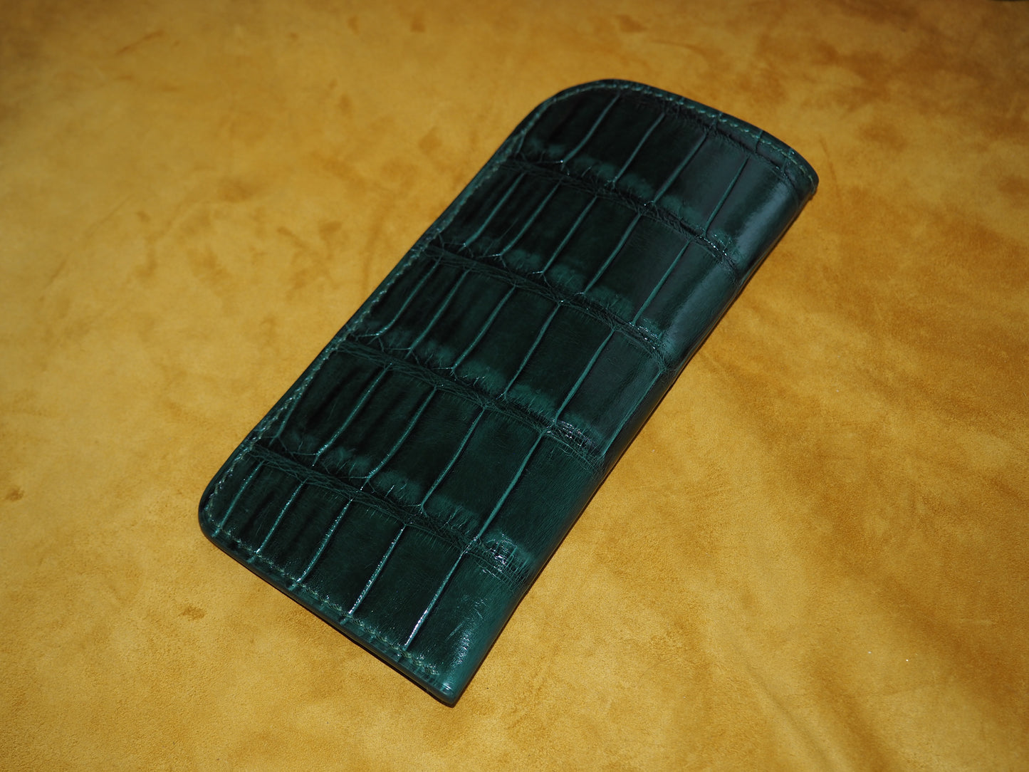 Étui à lunettes vert