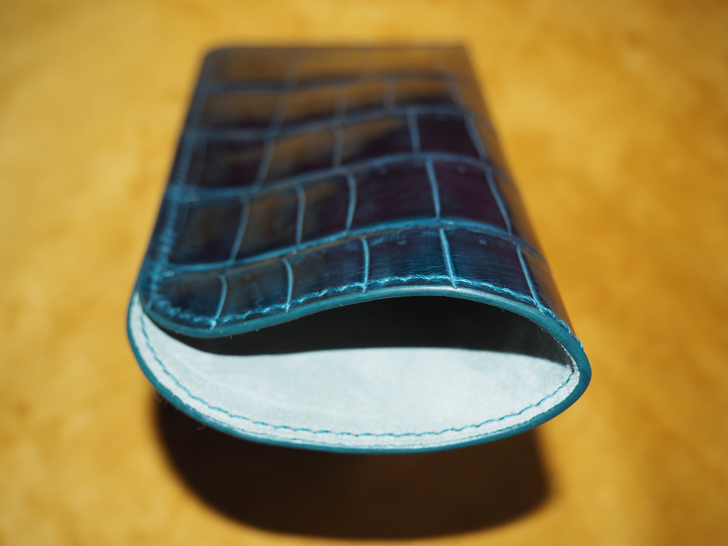 Étui à lunettes bleu