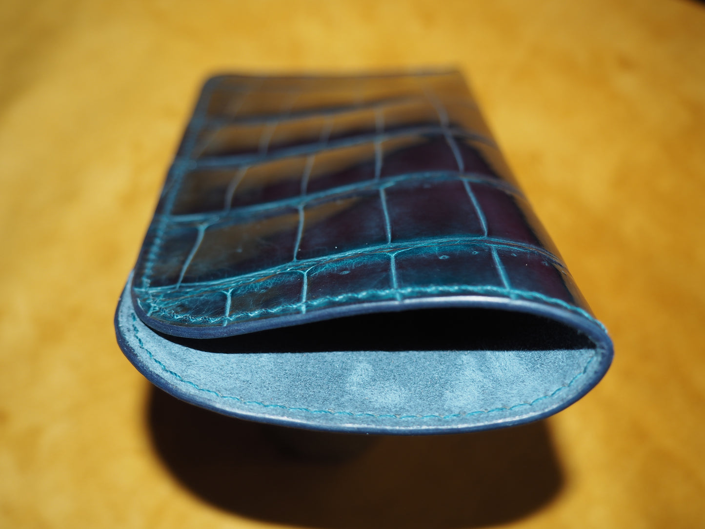 Étui à lunettes bleu