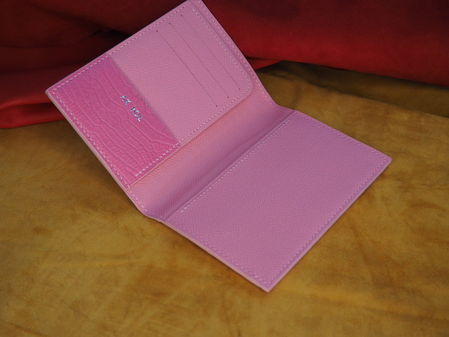 Protège-passeport rose