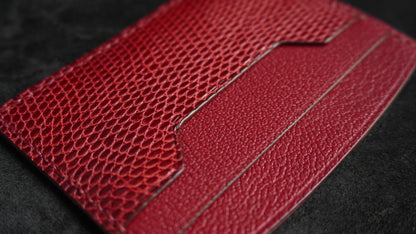 Porte-cartes en cuir d’alligator 3 poches