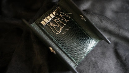 Porte-clés en cuir de lézard 6 clés