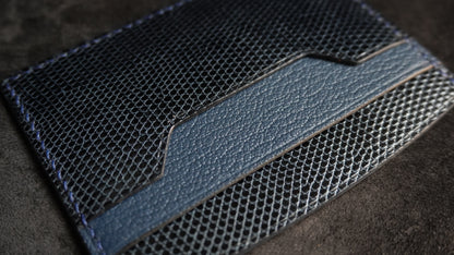 Porte-cartes en cuir d’alligator 3 poches