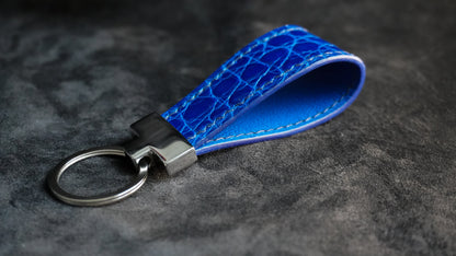 Porte-clès en cuir d'alligator collection d’automne
