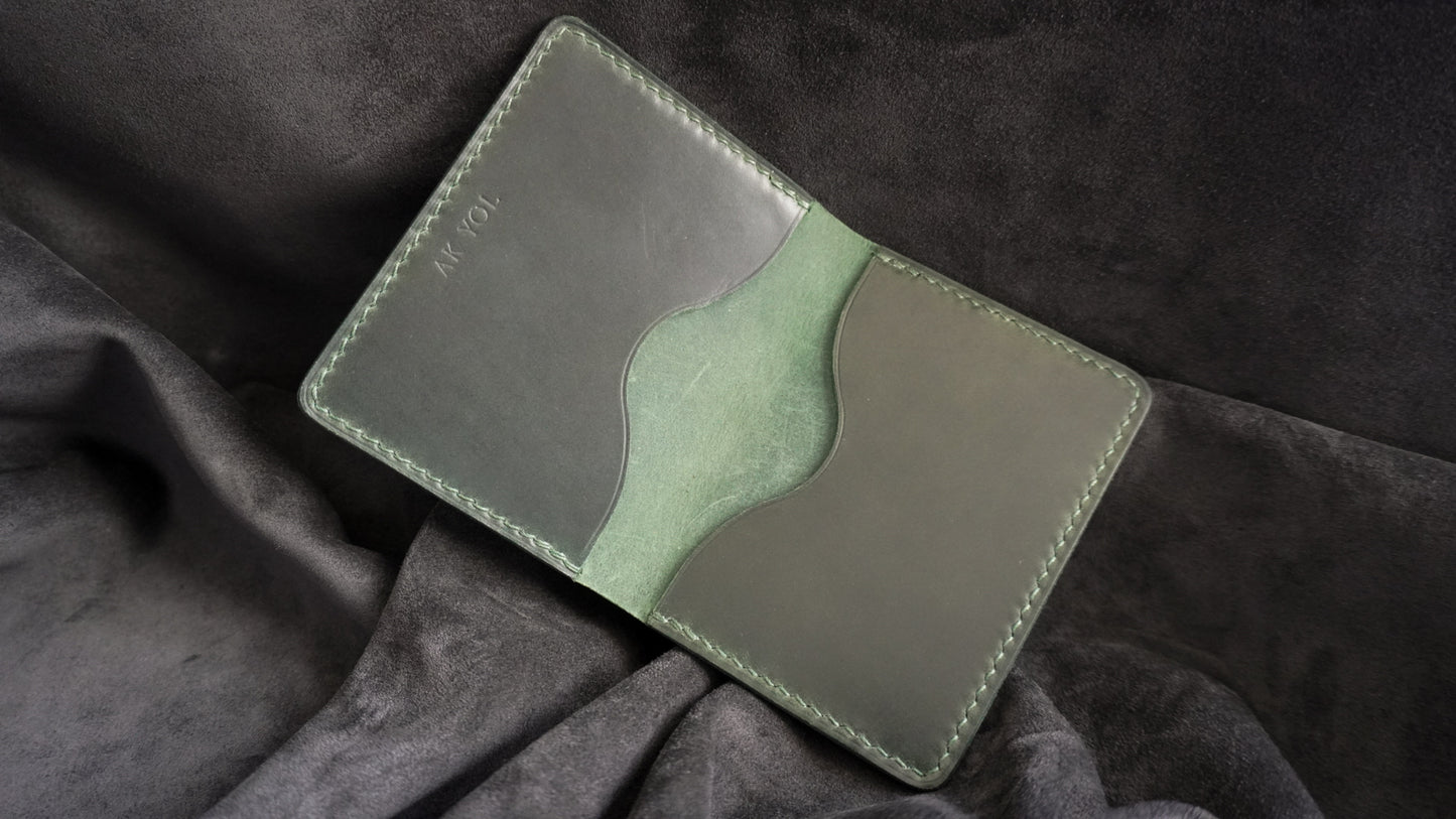 Porte-cartes en cuir Shell Cordovan