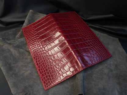 Pochette de voyage en cuir d’alligator