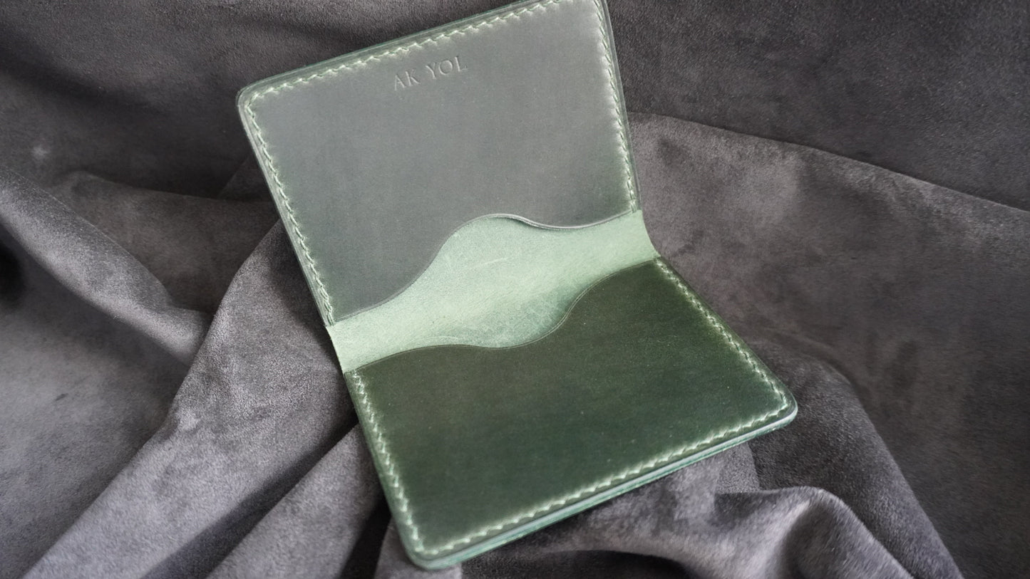 Porte-cartes en cuir Shell Cordovan