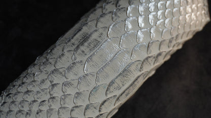 Étui à lunettes en cuir de serpent