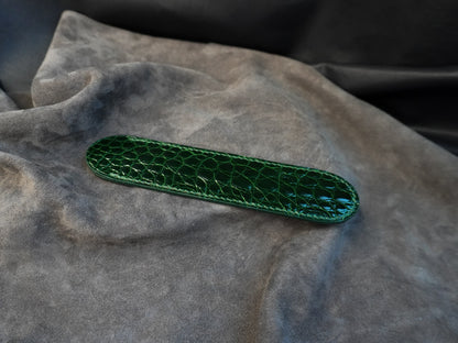 Étui à stylo en cuir d’alligator