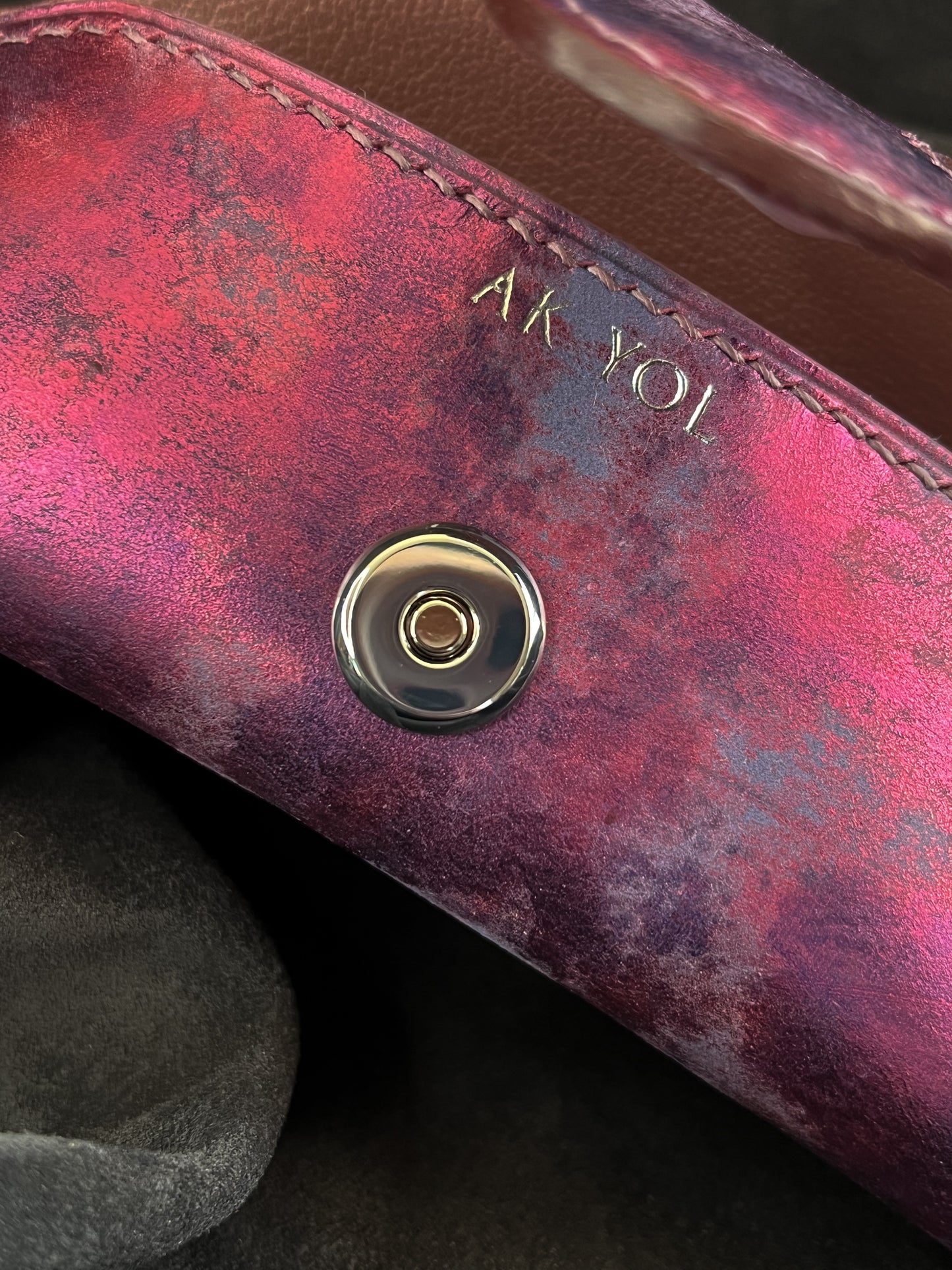 Étui à lunettes en cuir de vachette tannage végétal