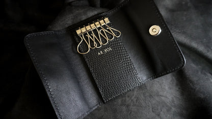Porte-clés en cuir de lézard 6 clés