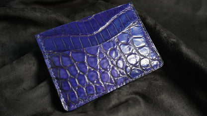 Porte-cartes en cuir d’alligator 2-3 poches