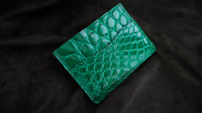 Porte-cartes en cuir d’alligator 2-3 poches