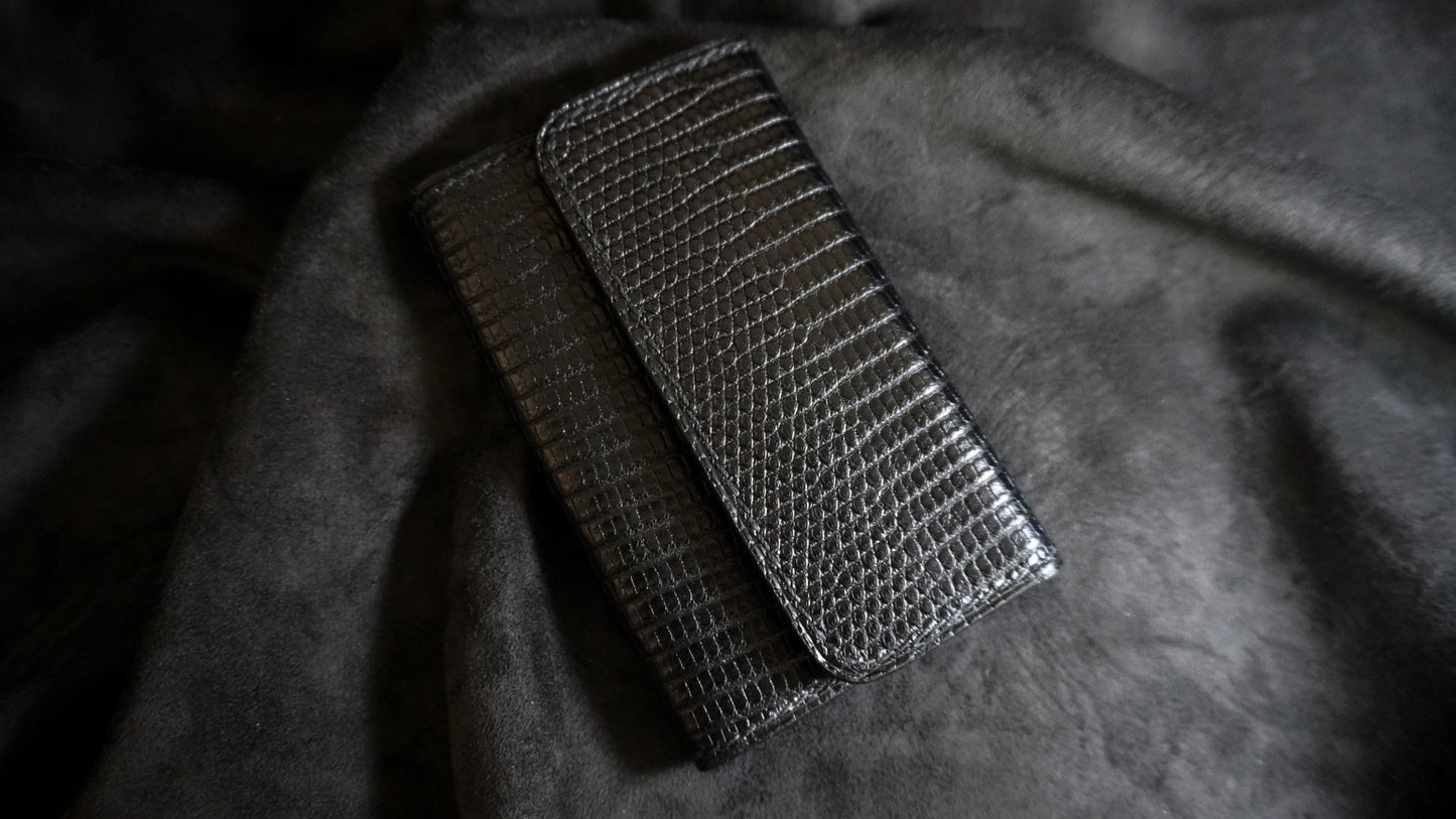 Porte-clés en cuir de lézard 6 clés