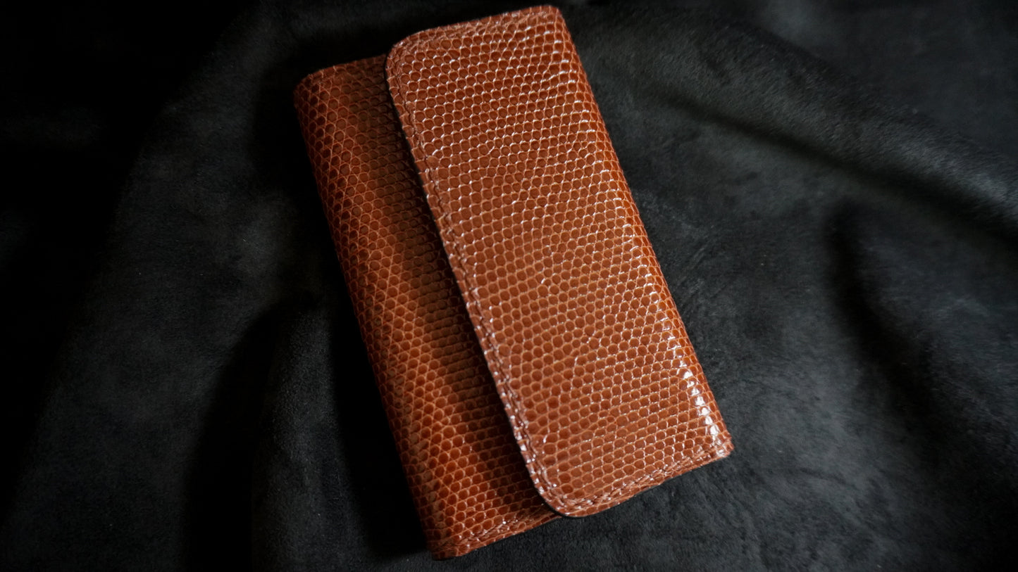 Porte-clés en cuir de lézard 6 clés