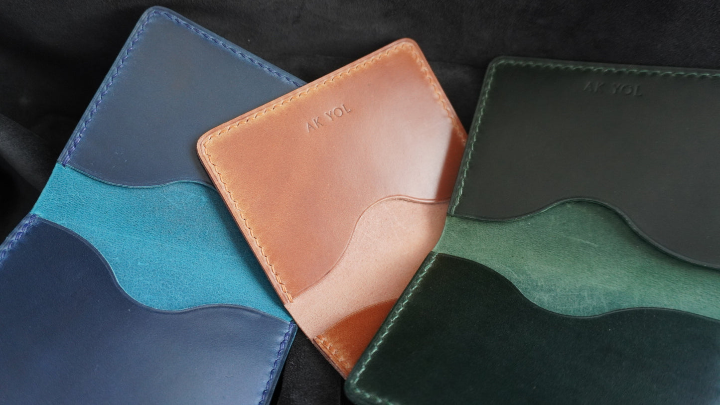 Porte-cartes en cuir Shell Cordovan