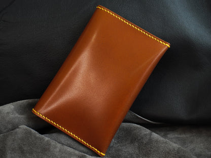 Porte-cartes envelope en cuir Shell Cordovan