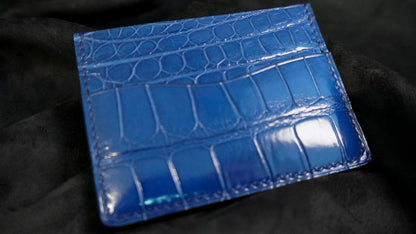 Porte-cartes en cuir d’alligator 2-3 poches