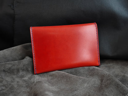 Porte-cartes envelope en cuir Shell Cordovan