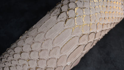 Étui à lunettes en cuir de serpent