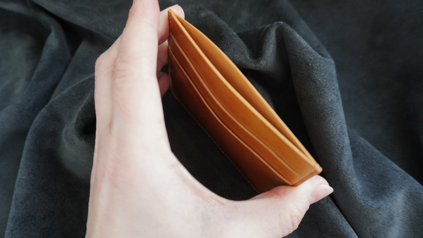 Porte-cartes en cuir Shell Cordovan