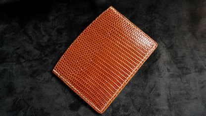 Porte-cartes en cuir d’alligator 3 poches