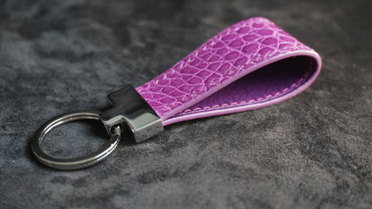 Porte-clès en cuir d'alligator collection d’automne
