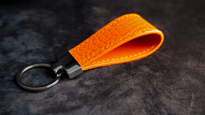 Porte-clès en cuir d'alligator collection d’automne