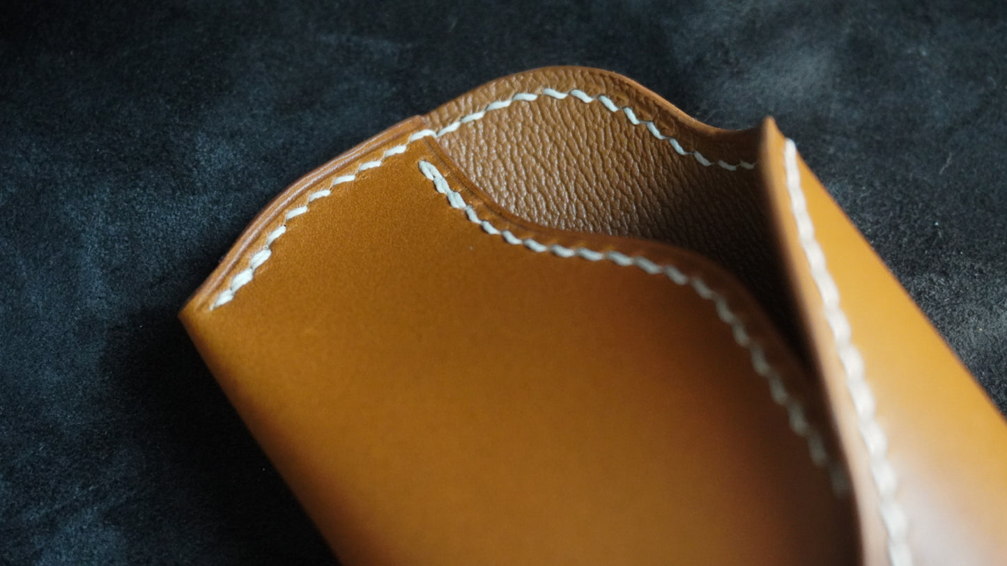 Étui à lunettes en cuir de vachette tannage végétal