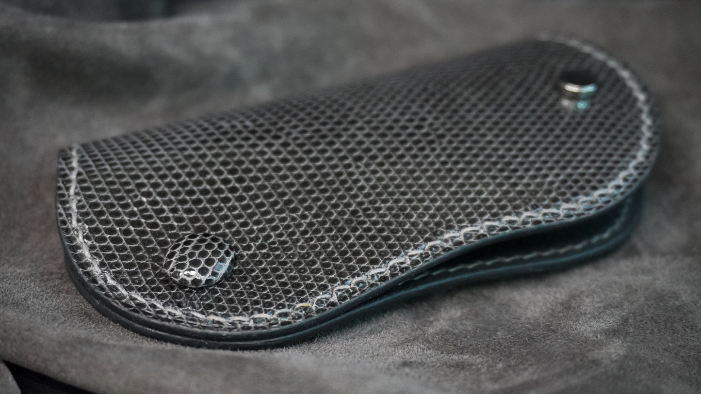 Porte-clés en cuir de lézard « Papillon »