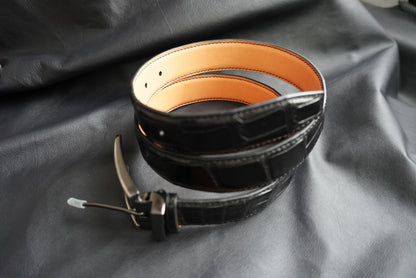 Ceinture en cuir d’alligator