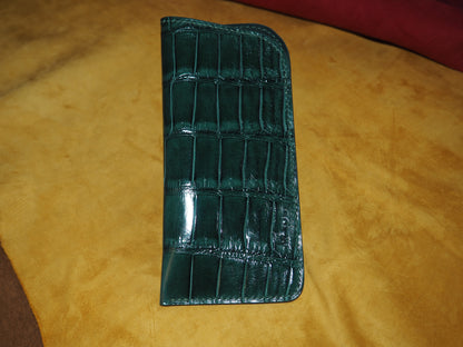Étui à lunettes vert