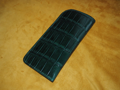 Étui à lunettes vert